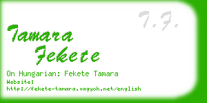 tamara fekete business card